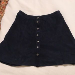 Blue button up skirt